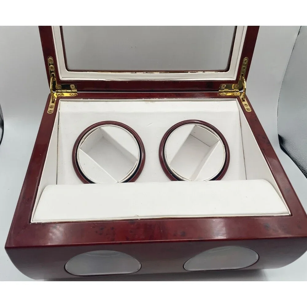 Zurich Time Mark-22 Swiss Automatic Double Watch Winder Box Wood Lacquer